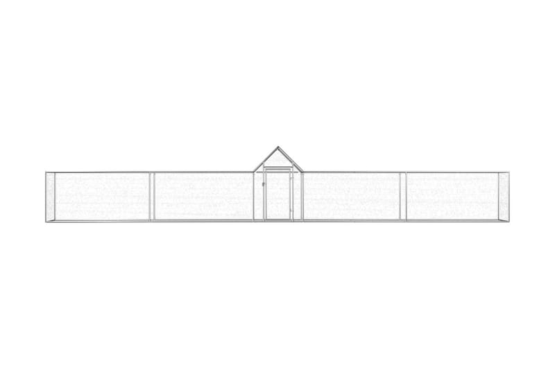 Hönsbur 9x1x1,5 m galvaniserat stål - Silver - Sport & fritid - För djuren - Fågel - Hönshus