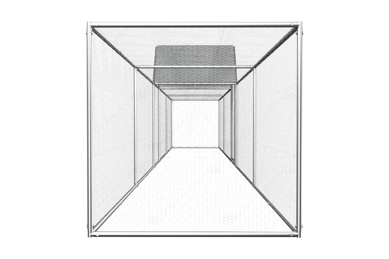Hönsbur 9x1x1,5 m galvaniserat stål - Silver - Sport & fritid - För djuren - Fågel - Hönshus