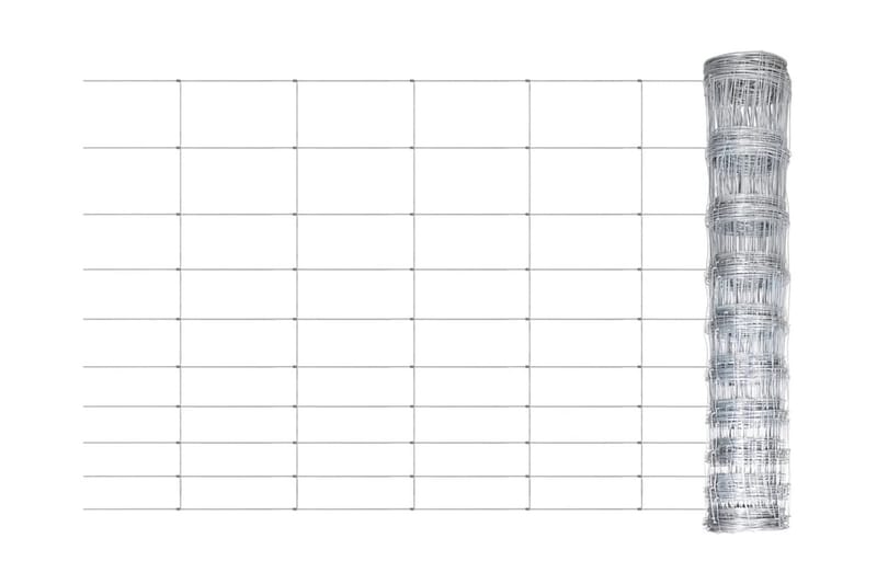Fårstängsel galvaniserat stål 50x1,5 m silver - Silver - Sport & fritid - För djuren