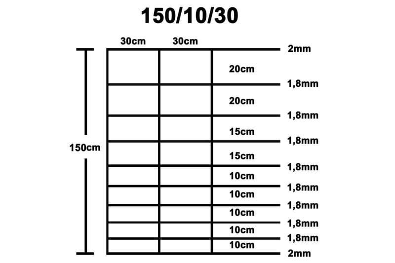 Fårstängsel galvaniserat stål 50x1,5 m silver - Silver - Sport & fritid - För djuren