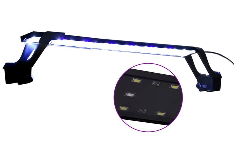 Akvariebelysning med klämmor 55-70 cm blå och vit - Sport & fritid - För djuren - Fisk & reptiler