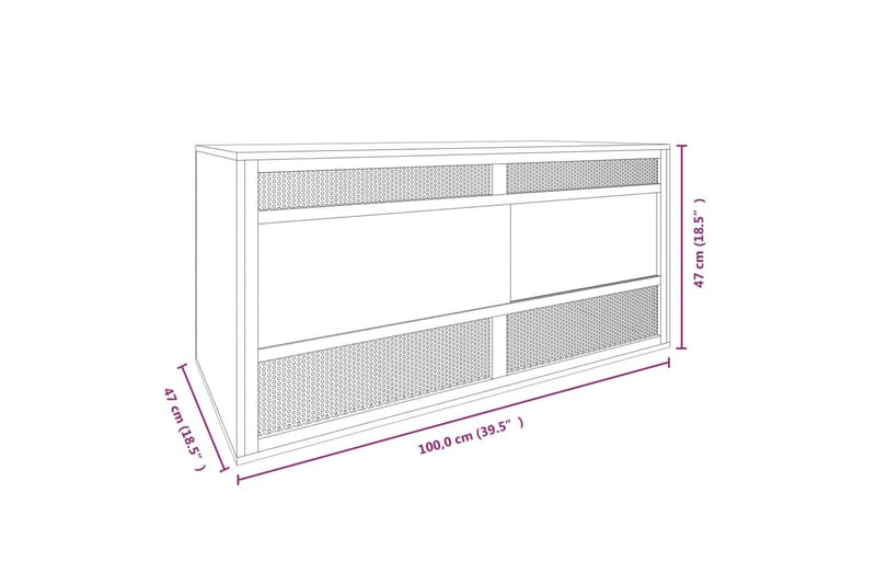 beBasic Terrarium konstruerat trä 100x47x47 cm - Flerfärgsdesign - Terrarium