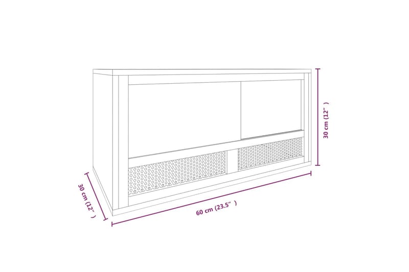 beBasic Terrarium konstruerat trä 60x30x30 cm - Flerfärgsdesign - Terrarium