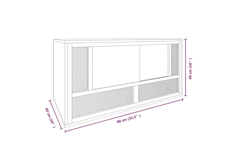 beBasic Terrarium konstruerat trä 80x40x40 cm - Flerfärgsdesign - Terrarium