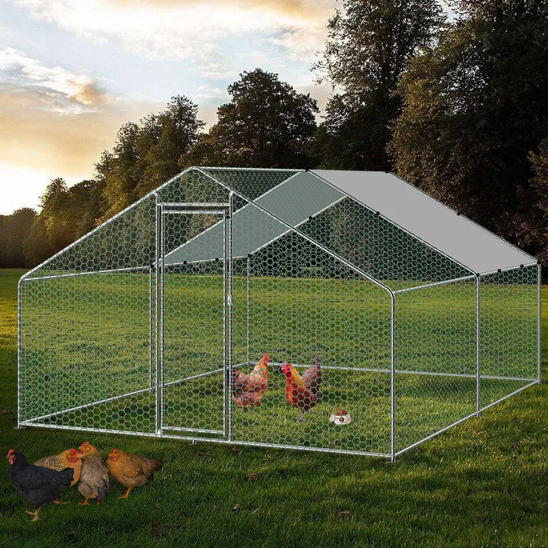 Hönsgård 12m² | Lättstädat | Galvaniserat stål, undefined