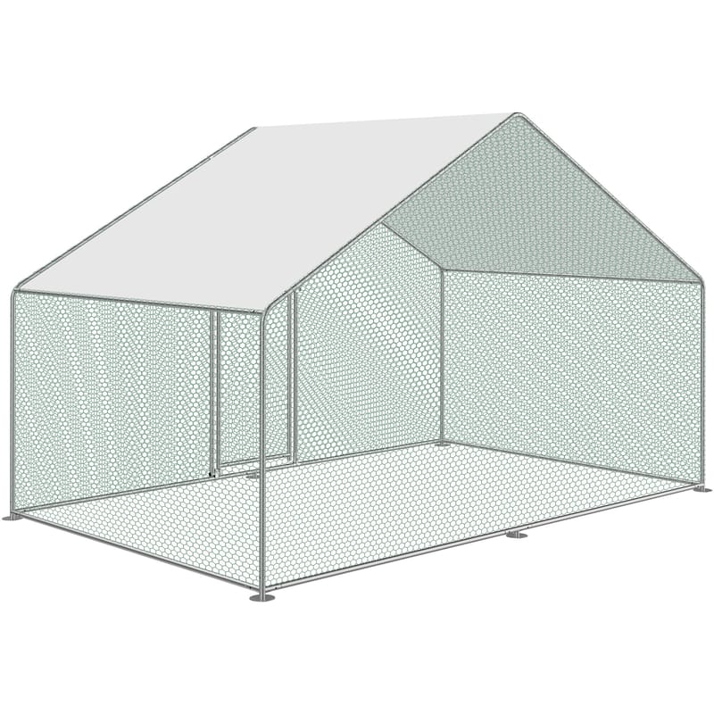 Hönsgård 5m² | Lättstädat | Galvaniserat stål - Sport & fritid - För djuren - Fågel