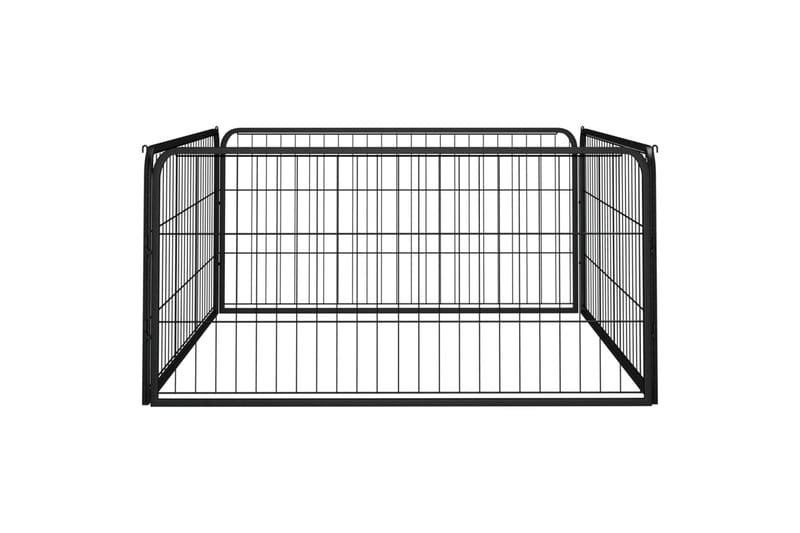 beBasic Hundbur 4 paneler svart 100 x 50 cm pulverlackerat stål - Black - Hundbur & transportbur hund