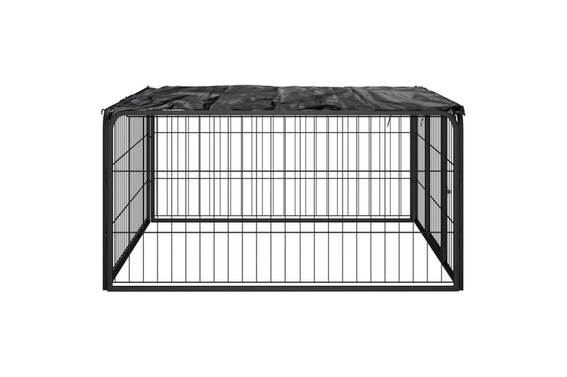 beBasic Hundbur 4 paneler svart 100 x 50 cm pulverlackerat stål - Black - Hundbur & transportbur hund