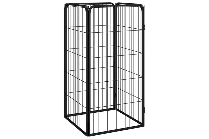 beBasic Hundbur 4 paneler svart 50x100 cm pulverlackerat stål - Black - Sport & fritid - För djuren - För hund - Hundbur & transportbur hund