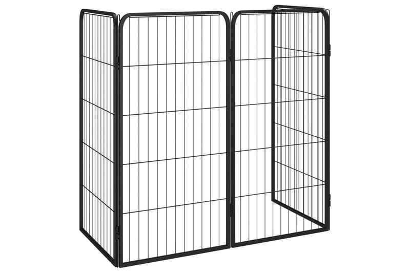beBasic Hundbur 4 paneler svart 50x100 cm pulverlackerat stål - Black - Sport & fritid - För djuren - För hund - Hundbur & transportbur hund