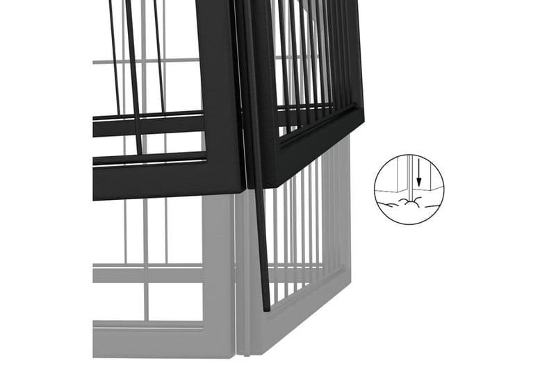 beBasic Hundbur 6 paneler svart 50x100 cm pulverlackerat stål - Black - Sport & fritid - För djuren - För hund - Hundbur & transportbur hund