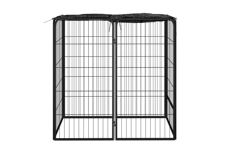 beBasic Hundbur 6 paneler svart 50x100 cm pulverlackerat stål - Black - Hundbur & transportbur hund