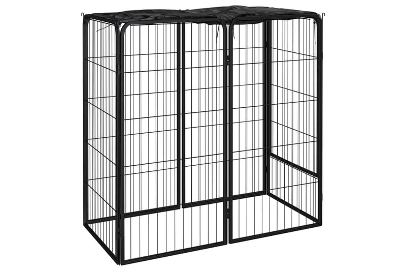 beBasic Hundbur 6 paneler svart 50x100 cm pulverlackerat stål - Black - Sport & fritid - För djuren - För hund - Hundbur & transportbur hund