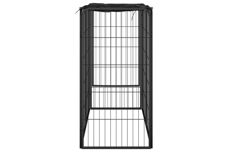 beBasic Hundbur 6 paneler svart 50x100 cm pulverlackerat stål - Black - Hundbur & transportbur hund