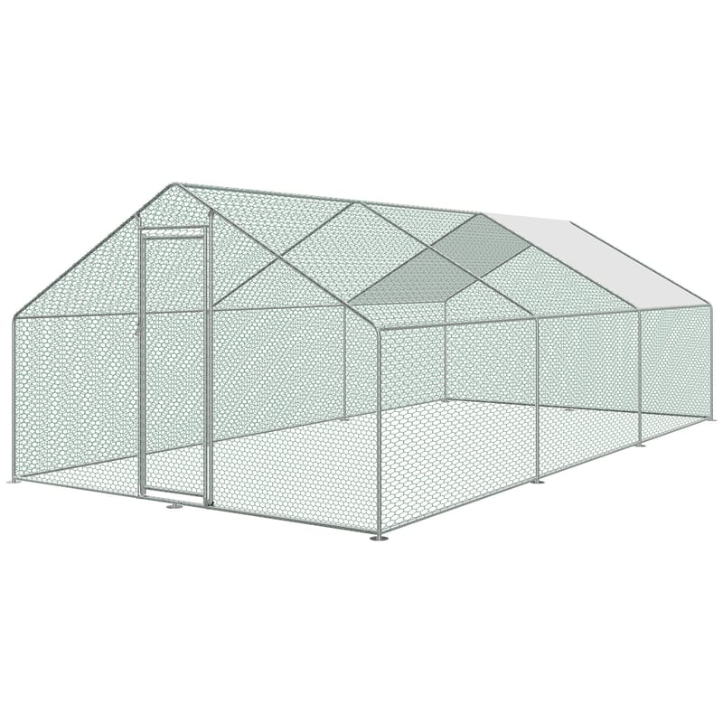 Hönsgård 18m² | Lättstädat | Galvaniserat stål - Sport & fritid - För djuren - För hund - Hundmöbler