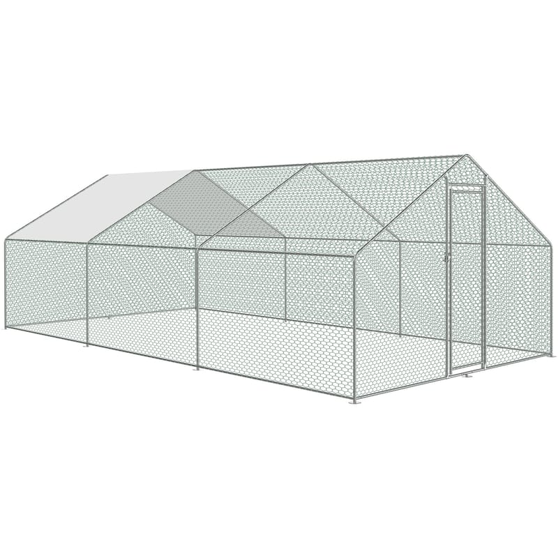 Hönsgård 18m² | Lättstädat | Galvaniserat stål - Sport & fritid - För djuren - För hund - Hundmöbler