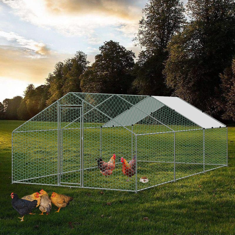 Hönsgård 18m² | Lättstädat | Galvaniserat stål, undefined