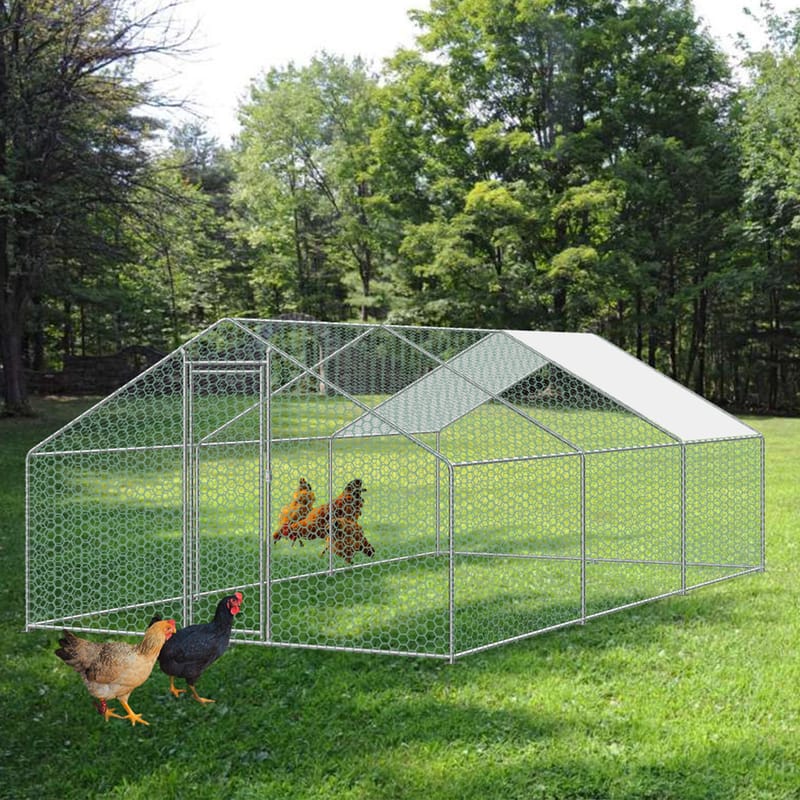 Hönsgård 18m² | Lättstädat | Galvaniserat stål - Sport & fritid - För djuren - För hund - Hundmöbler