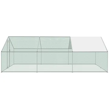 Hönsgård 18m² | Lättstädat | Galvaniserat stål - Hus & renovering - Insynsskydd & inhägnad - Djurgård & djurhus