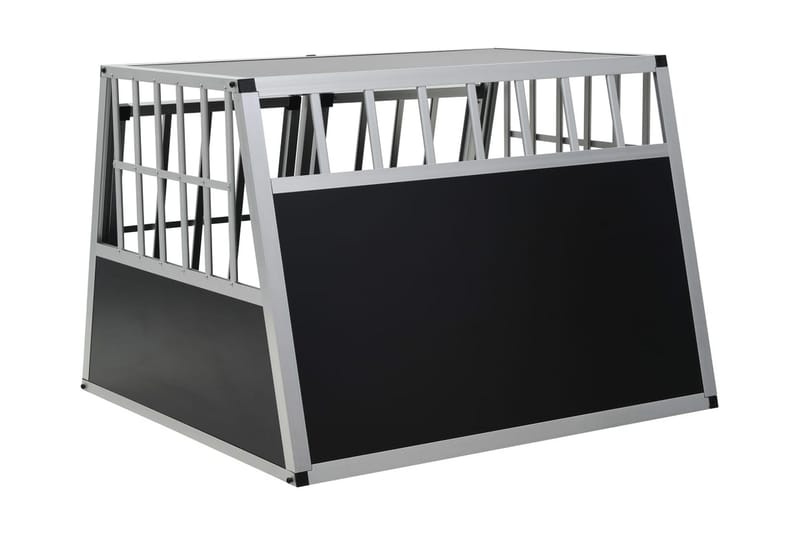 Hundbur med dubbel dörr 94x88x69 cm - Silver - Sport & fritid - För djuren - För hund - Hundbur & transportbur hund