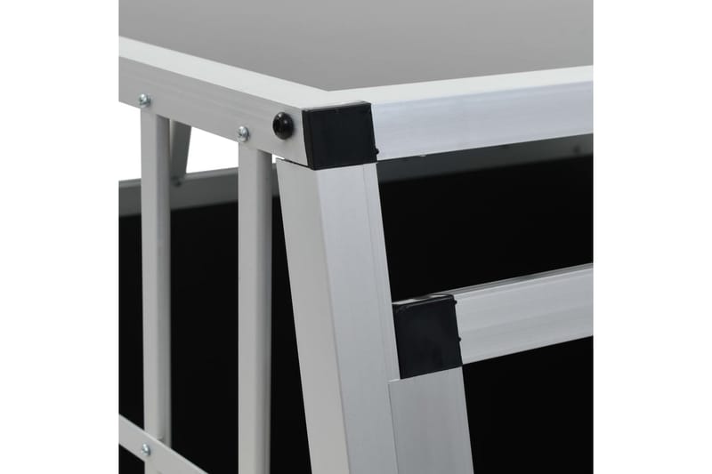 Hundbur med dubbel dörr 94x88x69 cm - Silver - Sport & fritid - För djuren - För hund - Hundbur & transportbur hund