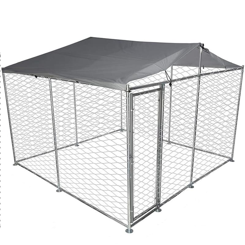 Hundgård 16m² | Galvaniserat stål | Vattentätt & UV-skyddande tak - Sport & fritid - För djuren - För hund - Hundmöbler