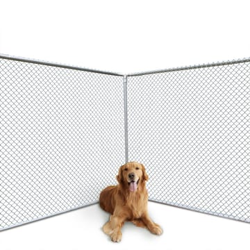Hundgård 16m² | Galvaniserat stål | Vattentätt & UV-skyddande tak - Sport & fritid - För djuren - För hund - Hundkoja & hundgård