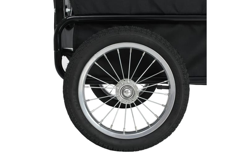 2-i-1-Cykelvagn för husdjur och joggingvagn grå och blå - Grå - Cykelvagn & cykelkärra - Hundmöbler - Hundvagn & cykelkorg hund
