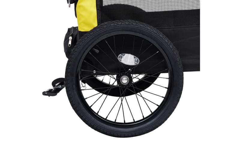 2-i-1-Cykelvagn för husdjur och joggingvagn gul och svart - Gul - Sport & fritid - För djuren - För hund - Hundmöbler