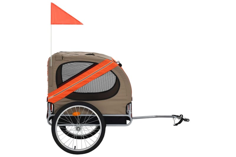 Cykelvagn för hund orange och grå - Grå - Sport & fritid - För djuren - För hund - Hundmöbler