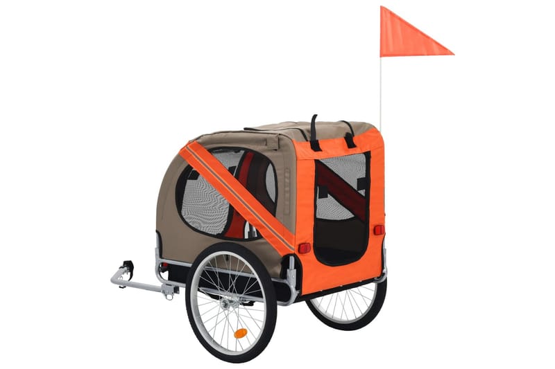 Cykelvagn för hund orange och grå - Grå - Sport & fritid - För djuren - För hund - Hundmöbler