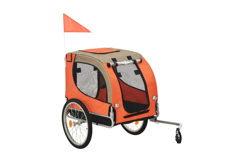 Cykelvagn för hund orange och grå - Röd - Sport & fritid - För djuren - För hund - Hundmöbler