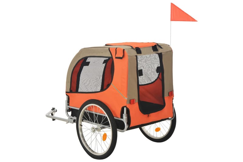 Cykelvagn för hund orange och grå - Röd - Sport & fritid - För djuren - För hund - Hundmöbler