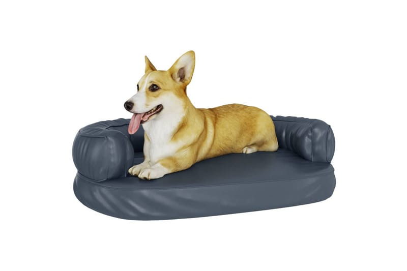 Ergonomisk hundbädd mörkblå 75x53 cm konstläder - Blå - Sport & fritid - För djuren - För hund - Hundmöbler - Hundbädd & hundsäng