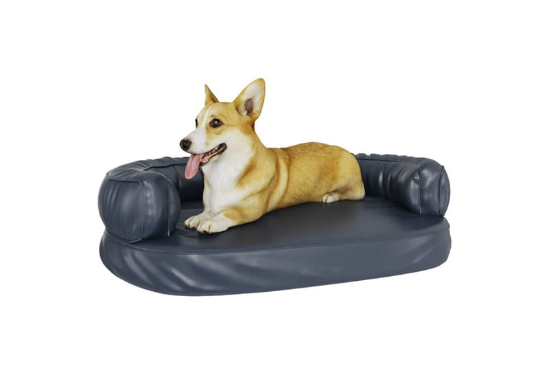 Ergonomisk hundbädd mörkblå 88x65 cm konstläder - Blå - Sport & fritid - För djuren - För hund - Hundmöbler - Hundbädd & hundsäng
