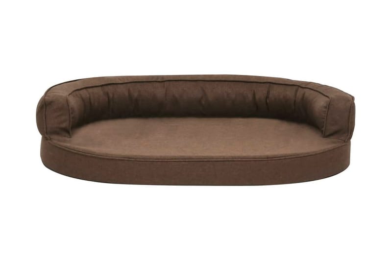 Ergonomisk hundmadrass 75x53 cm linnelook brun - Brun - Sport & fritid - För djuren - För hund - Hundmöbler - Hundbädd & hundsäng