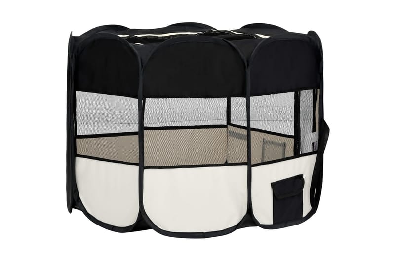 Hopfällbar hundhage med väska svart 90x90x58 cm - Svart - Sport & fritid - För djuren - För hund - Hundmöbler