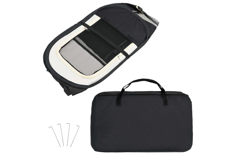 Hopfällbar hundhage med väska svart 90x90x58 cm - Svart - Sport & fritid - För djuren - För hund - Hundmöbler