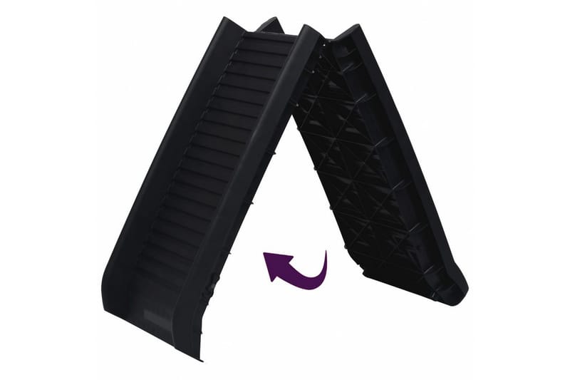 Hopfällbar hundramp svart 155,5x40x15,5 cm - Svart - Sport & fritid - För djuren - För hund - Hundmöbler - Hundtrappa
