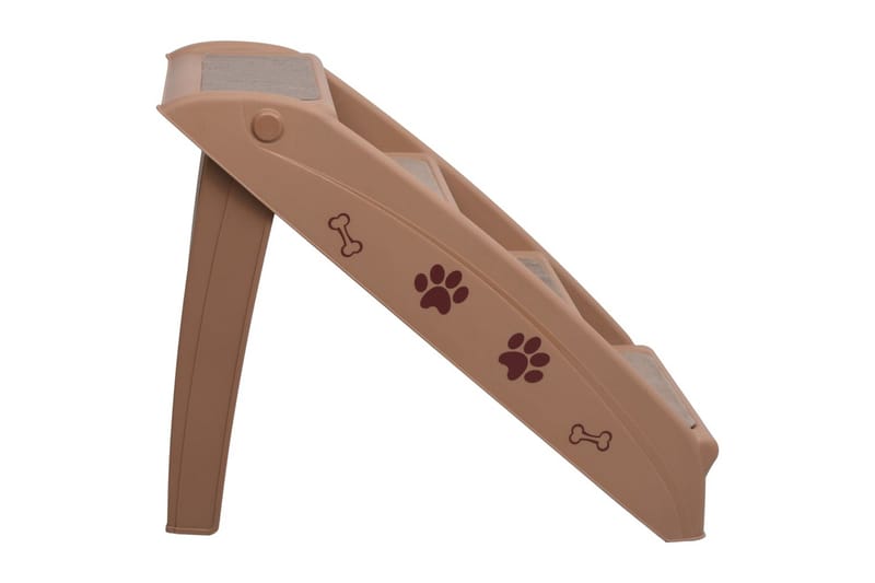Hopfällbar hundtrappa brun 62x40x49,5 cm - Brun - Sport & fritid - För djuren - För hund - Hundmöbler - Hundtrappa