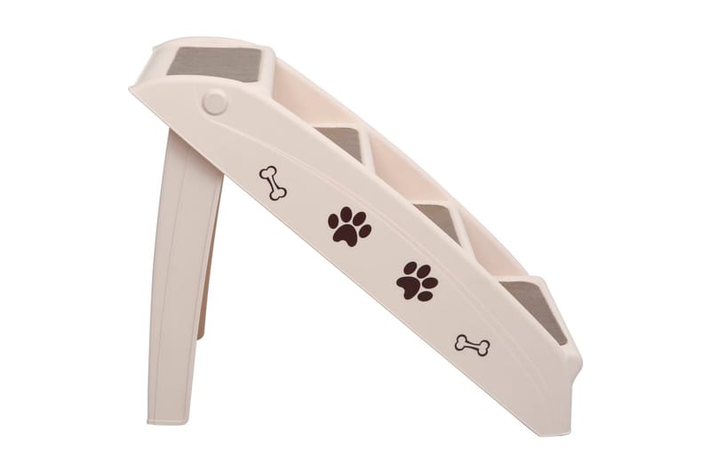 Hopfällbar hundtrappa gräddvit 62x40x49,5 cm - Vit - Sport & fritid - För djuren - För hund - Hundmöbler - Hundtrappa
