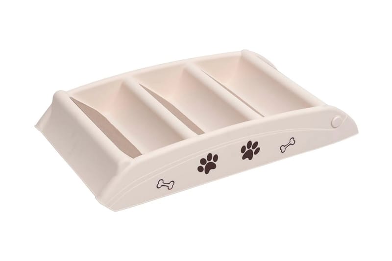 Hopfällbar hundtrappa gräddvit 62x40x49,5 cm - Vit - Sport & fritid - För djuren - För hund - Hundmöbler - Hundtrappa