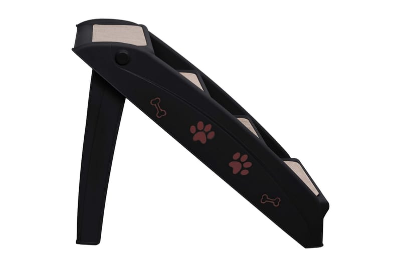 Hopfällbar hundtrappa svart 62x40x49,5 cm - Svart - Sport & fritid - För djuren - För hund - Hundmöbler - Hundtrappa