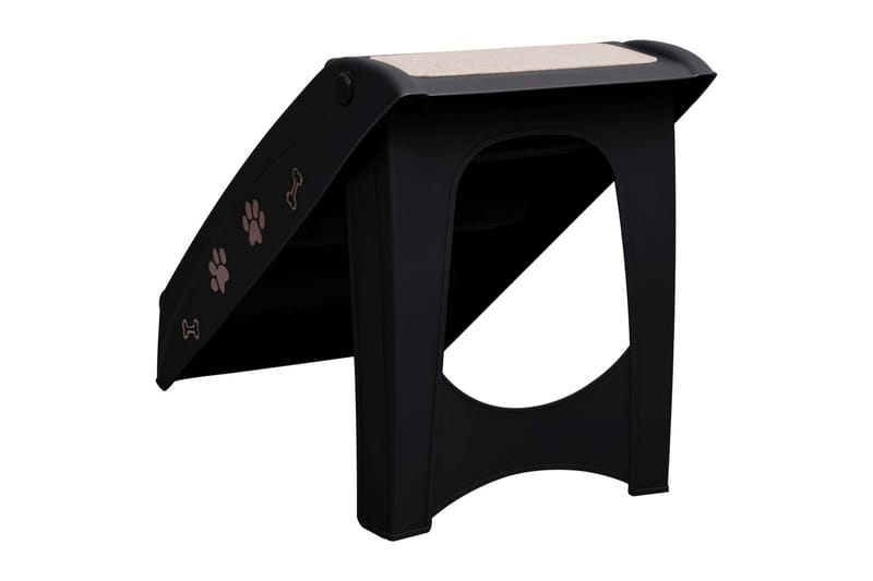 Hopfällbar hundtrappa svart 62x40x49,5 cm - Svart - Sport & fritid - För djuren - För hund - Hundmöbler - Hundtrappa