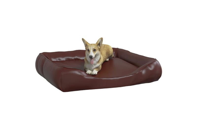 Hundbädd brun 105x80x25 cm konstläder - Brun - Sport & fritid - För djuren - För hund - Hundmöbler - Hundbädd & hundsäng