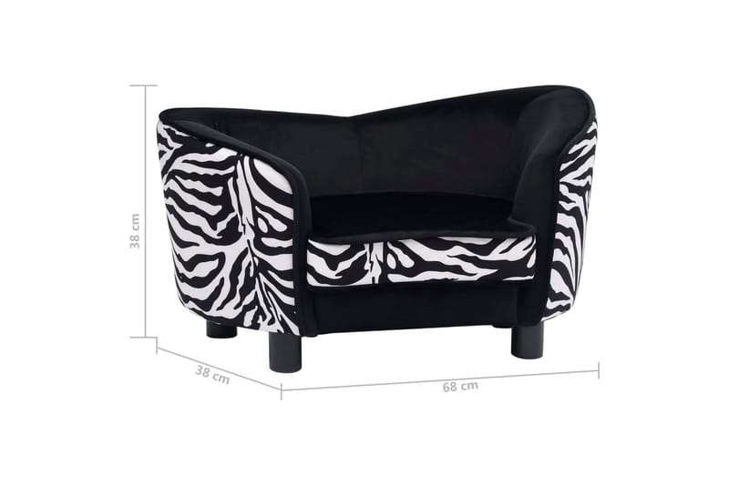 Hundsoffa svart 68x38x38 cm plysch - Svart - Sport & fritid - För djuren - För hund - Hundmöbler - Hundbädd & hundsäng