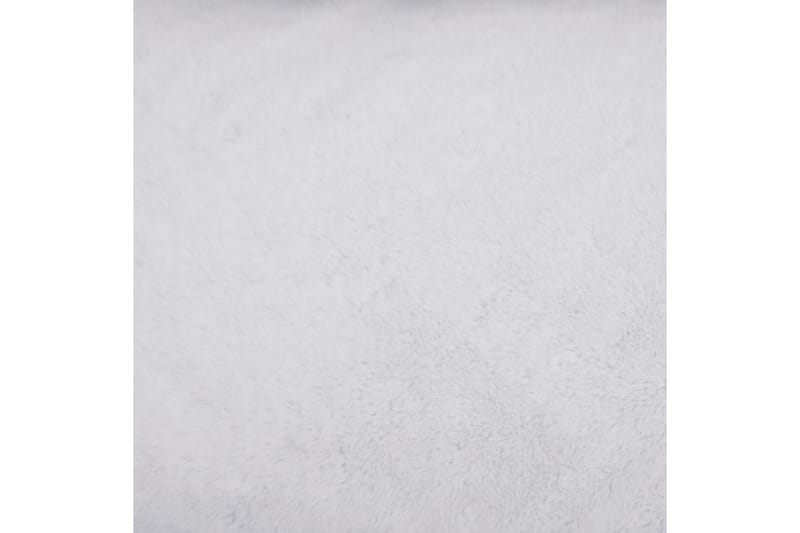 Hundbädd mörkgrå och vit 85,5x70x23 cm fleece med linnelook - Grå - Hundbädd & hundsäng - Hundmöbler