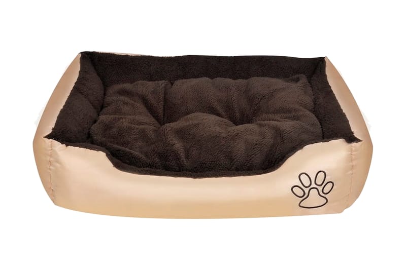 Hundbädd med kudde XL - Brun/Beige - Sport & fritid - För djuren - För hund - Hundmöbler - Hundbädd & hundsäng