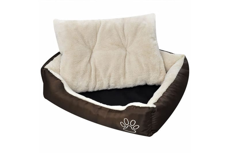 Hundbädd med vadderad dyna storlek S - Beige/Grå - Sport & fritid - För djuren - För hund - Hundmöbler - Hundbädd & hundsäng