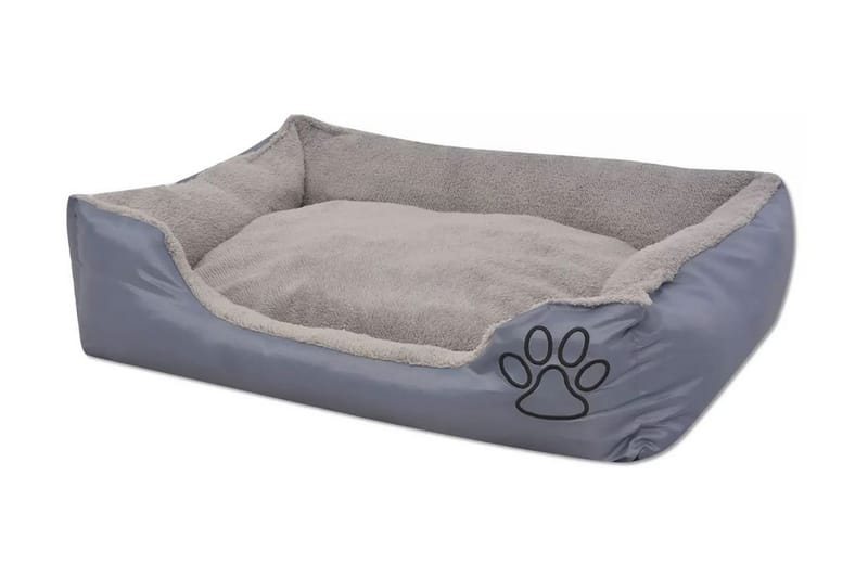 Hundbädd med vadderad kudde storlek XL grå - Askgrå - Hundbädd & hundsäng - Hundmöbler